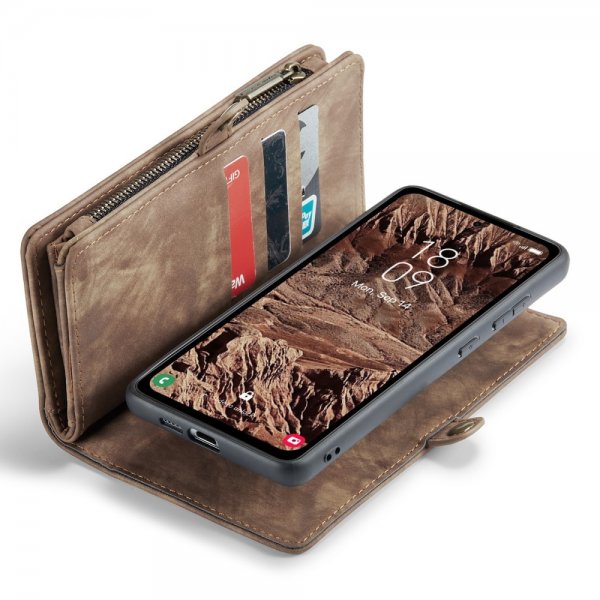 CaseMe Samsung Galaxy A55 Etui 008 Series Avtakbart Deksel Brun