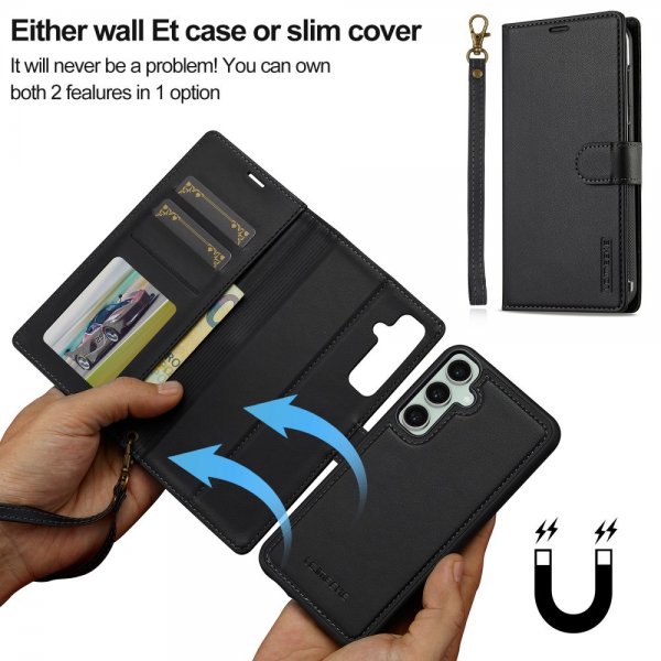 Lc.Imeeke Samsung Galaxy A55 Etui Avtagbart Deksel L2 Series MagSafe Svart