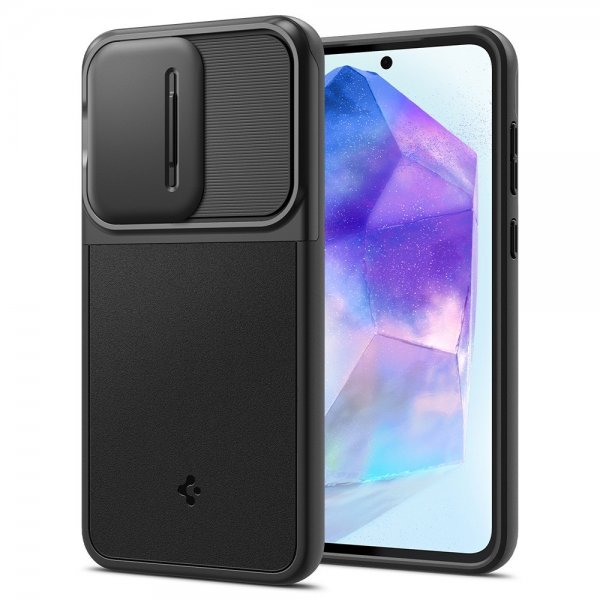 Spigen Samsung Galaxy A55 Deksel Optik Armor Svart