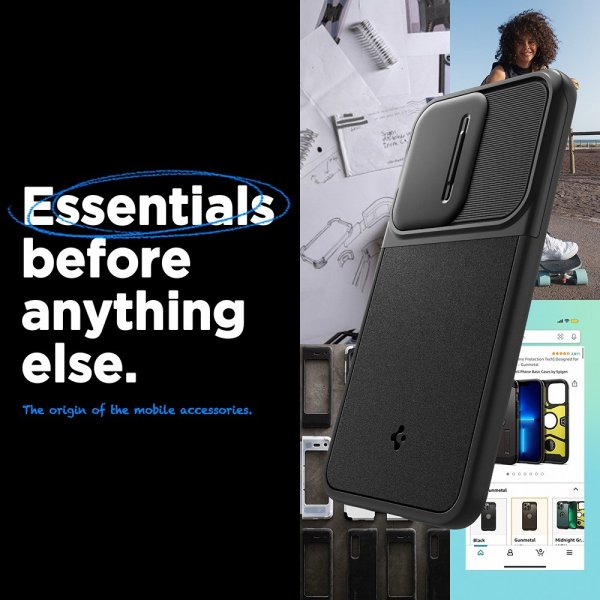 Spigen Samsung Galaxy A55 Deksel Optik Armor Svart