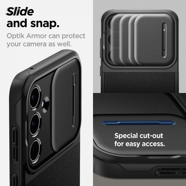Spigen Samsung Galaxy A55 Deksel Optik Armor Svart