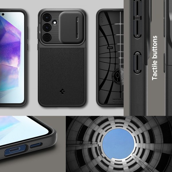 Spigen Samsung Galaxy A55 Deksel Optik Armor Svart