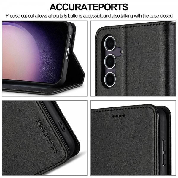 Lc.Imeeke Samsung Galaxy A56 Etui med Kortlomme stativfunksjon Svart