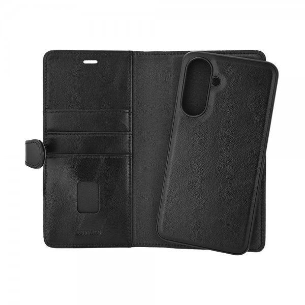 Buffalo Samsung Galaxy A57 Etui 2-i-1 Ekte skinn 3 Kortlomme Svart