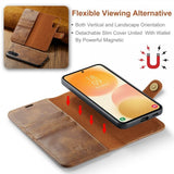 Dg.Ming Samsung Galaxy A57 Etui med Avtagbart Deksel Brun