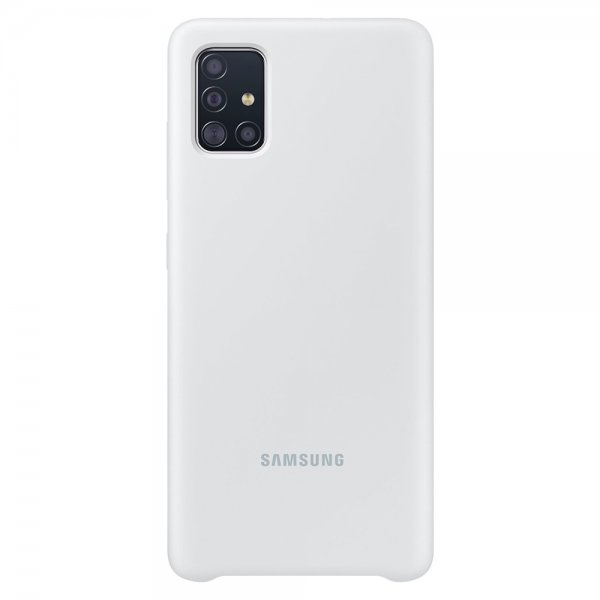 Samsung Original Galaxy A71 Deksel Silikoni Cover Sølv