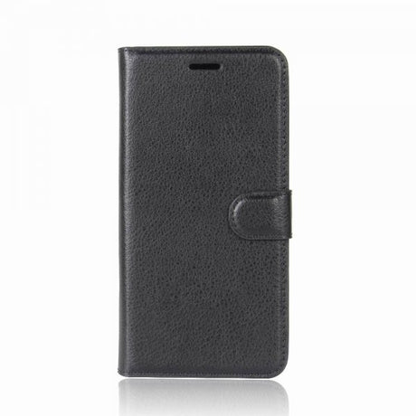 Samsung Galaxy A8 2018 Etui Litchi Svart