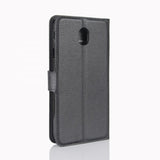 Samsung Galaxy J3 2017 Etui Litchi Svart