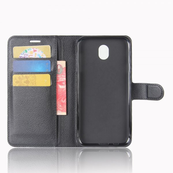 Samsung Galaxy J5 2017 Etui Litchi Svart