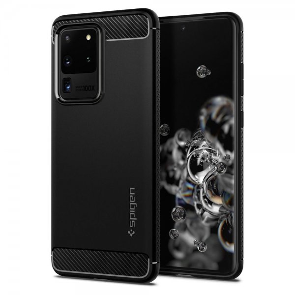 Spigen Samsung Galaxy S20 Ultra Deksel Rugged Armor Matte Black
