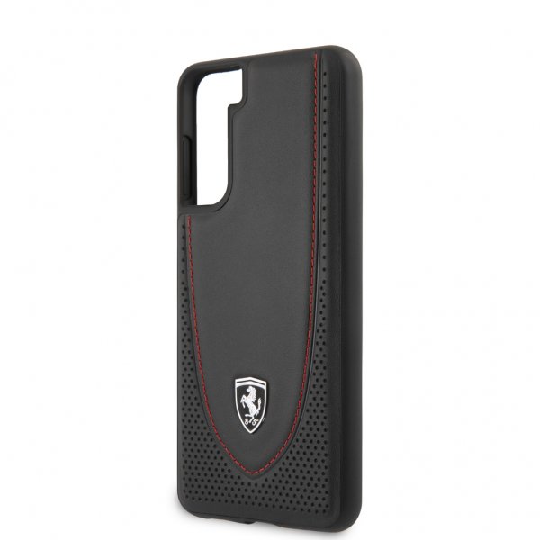 Ferrari Samsung Galaxy S21 Etui Logo Perforert Svart