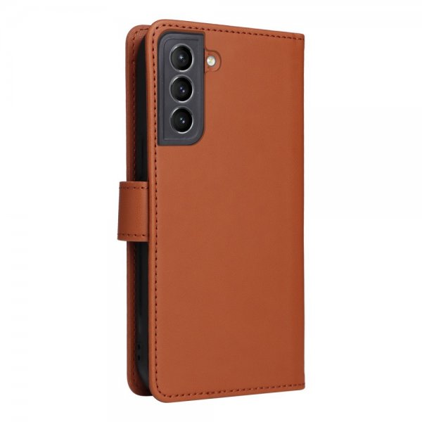 Betopnice Samsung Galaxy S21 Etui Avtagbart Deksel 005 Brun