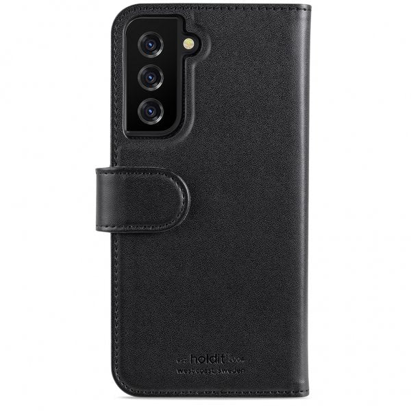 holdit Samsung Galaxy S21 FE Etui Wallet Case Magnet Svart