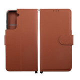 Samsung Galaxy S21 Etui med Stativ Brun