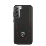 Ferrari Samsung Galaxy S21 Plus Etui Logo Perforert Svart