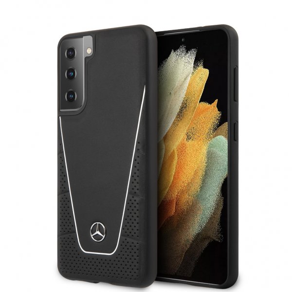 Mercedes Benz Samsung Galaxy S21 Plus Deksel Logo Perforert Dynamic Svart