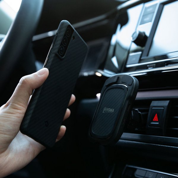 Pitaka Samsung Galaxy S21 Plus Deksel MagEZ Case Svart/Grå Twill