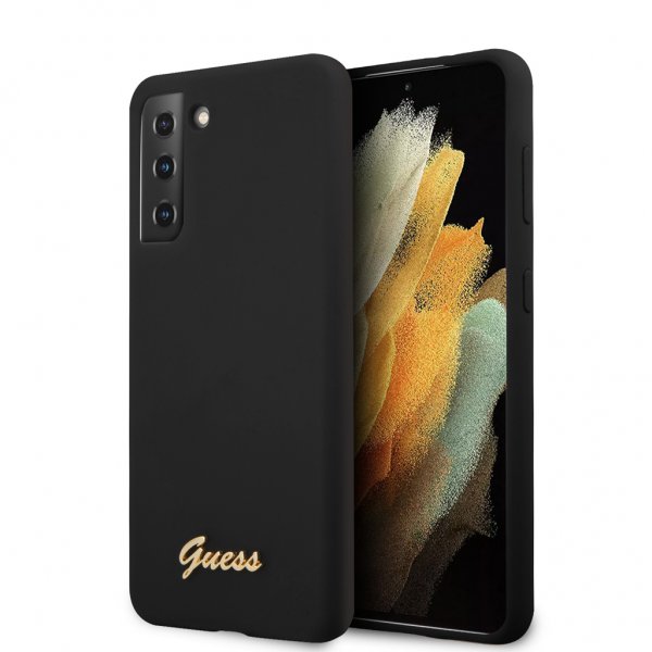 Guess Samsung Galaxy S21 Plus Deksel Metal Logo Svart