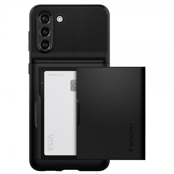 Spigen Samsung Galaxy S21 Plus Deksel Slim Armor CS Svart