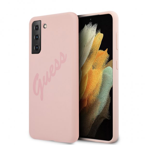 Guess Samsung Galaxy S21 Plus Deksel Vintage Logo Rosa