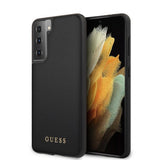 Guess Samsung Galaxy S21 Deksel Skinntekstur Svart
