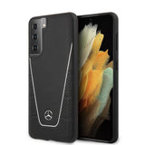 Mercedes Benz Samsung Galaxy S21 Deksel Logo Perforert Dynamic Svart