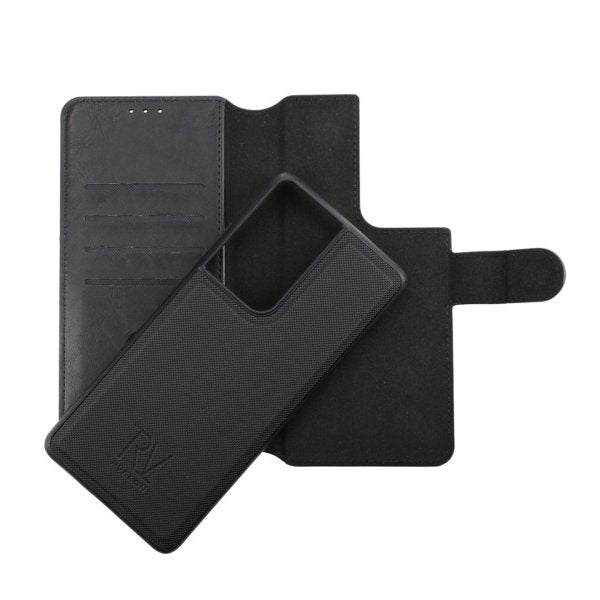 Rvelon Samsung Galaxy S21 Ultra Etui Detachable Wallet Case Svart