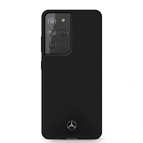Mercedes Benz Samsung Galaxy S21 Ultra Deksel med Logo Svart