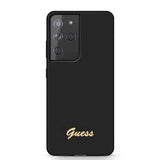 Guess Samsung Galaxy S21 Ultra Deksel Metal Logo Svart
