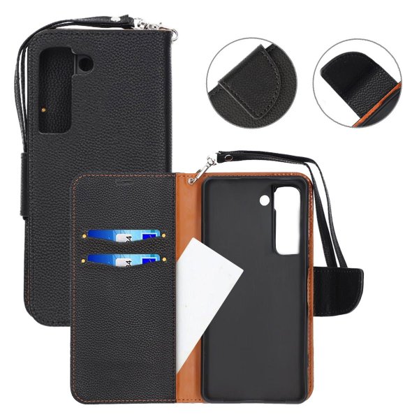 Samsung Galaxy S22 Etui med Stativ Svart