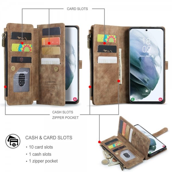 CaseMe Samsung Galaxy S22 Etui C30 Series Brun