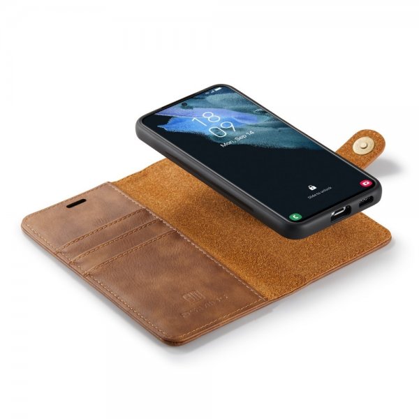 Dg.Ming Samsung Galaxy S22 Etui Avtagbart Deksel Brun