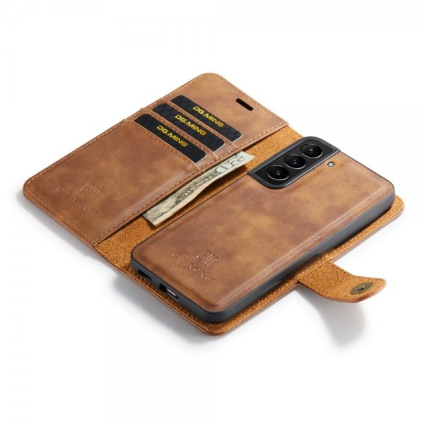 Dg.Ming Samsung Galaxy S22 Etui Avtagbart Deksel Brun