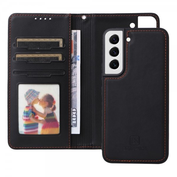 Betopnice Samsung Galaxy S22 Etui Avtagbart Deksel 005 Svart