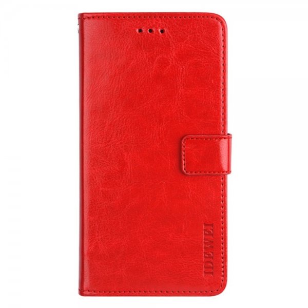 Samsung Galaxy S22 Plus Etui Skinntekstur Rød