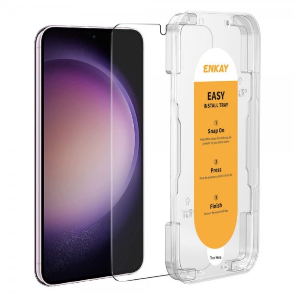 ENKAY Samsung Galaxy S22 Plus/Galaxy S23 Plus Skjermbeskytter Monteringsramme Easy Install