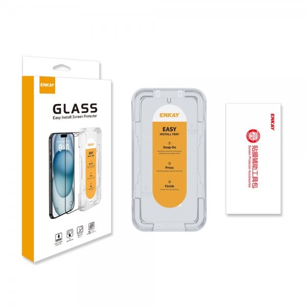 ENKAY Samsung Galaxy S22 Plus/Galaxy S23 Plus Skjermbeskytter Monteringsramme Easy Install