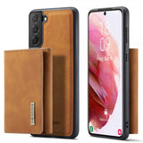 Dg.Ming Samsung Galaxy S22 Plus Deksel M1 Series Avtakbart Kortholder Brun