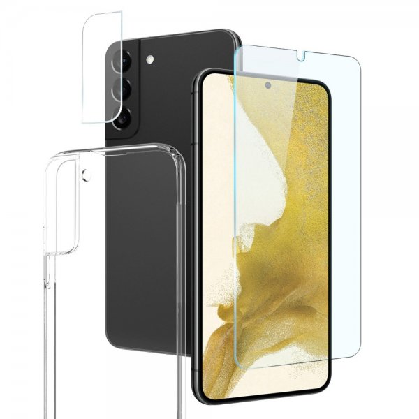 Northjo Samsung Galaxy S22 Plus Deksel med Skjermbeskytter og Kamerabeskytter 3-i-1
