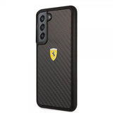 Ferrari Samsung Galaxy S22 Plus Deksel Real Carbon Metal Logo Svart