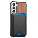 Samsung Galaxy S22 Plus Deksel Tre Avtakbart Kortholder Walnut