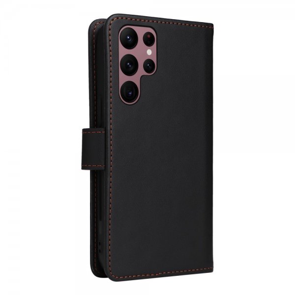 Betopnice Samsung Galaxy S22 Ultra Etui Avtagbart Deksel 005 Svart