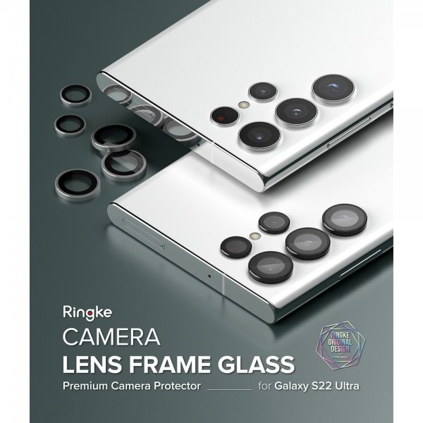 Ringke Samsung Galaxy S22 Ultra Kamerabeskytter Camera Lens Frame Sølv