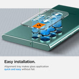 Spigen Samsung Galaxy S22 Ultra Kamerabeskytter GLAS.tR EZ Fit Optik Pro 2-pakning Grønn