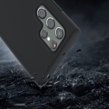 Rvelon Samsung Galaxy S22 Ultra Deksel Silikon Svart