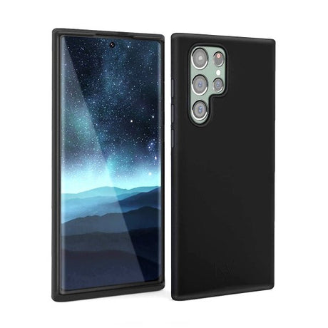Rvelon Samsung Galaxy S22 Ultra Deksel Silikon Svart