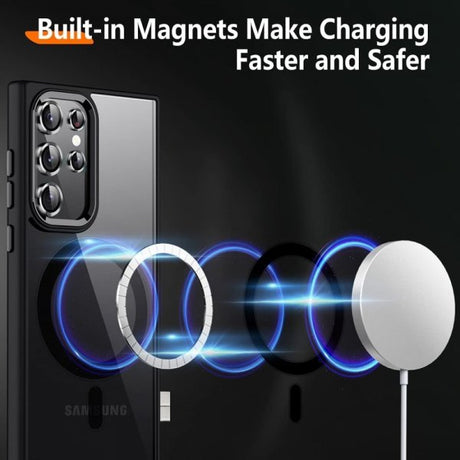 Samsung Galaxy S22 Ultra Deksel Farget Kant MagSafe Svart