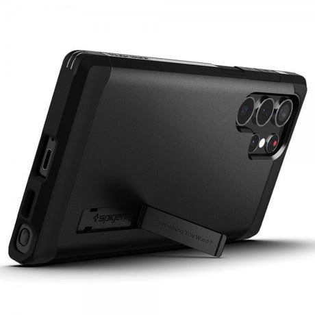 Spigen Samsung Galaxy S22 Ultra Deksel Tough Armor Svart