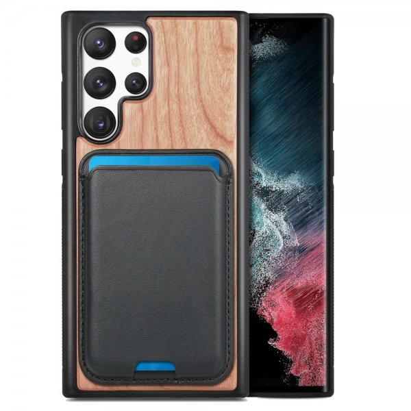 Samsung Galaxy S22 Ultra Deksel Tre Avtakbart Kortholder Cherry