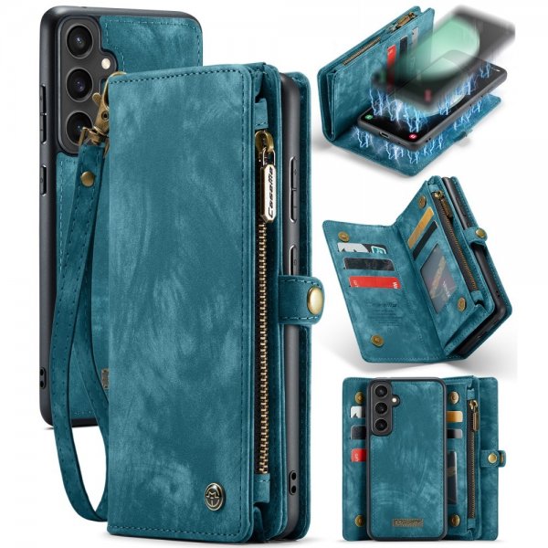 CaseMe Samsung Galaxy S23 FE Etui 008 Series Avtakbart Deksel Blå